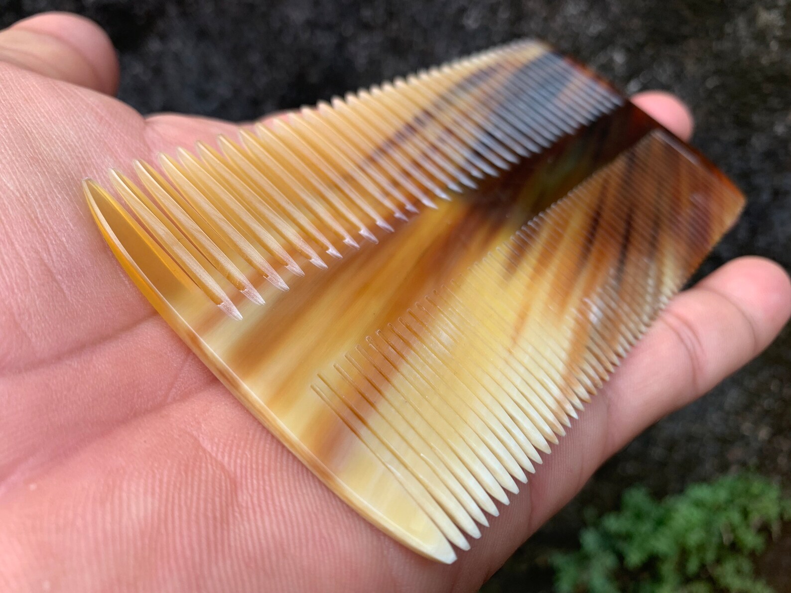 Big Size Buffalo Horn Comb, Comb for Hair, Horn Comb, Anti Static Comb ...