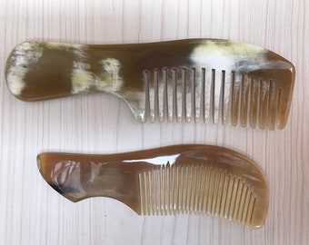Combo 2 Combs From Buffalo Horn, Buffalo Horn Comb, Comb For Men, Comb For Girls, Comb For Curly Hair, Comb For Beard, Comb For Hair