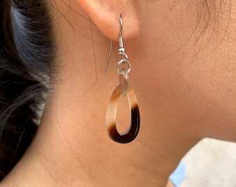 Mini Buffalo Horn Earrings, Buffalo horn Jewelry, Matisse Earrings, Statement Earrings, Matisse Inspiration Earrings, Horn Earrings