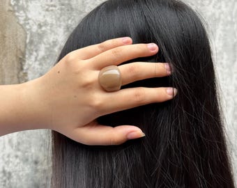 Horn Ring, Handmade ring, Chunky ring - Size 10