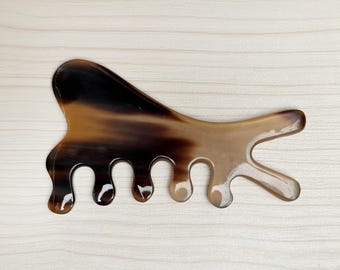 Buffalo Horn Guasha Scraping Massage Tool - Acupressure Spa Therapy - multi functional massage tool