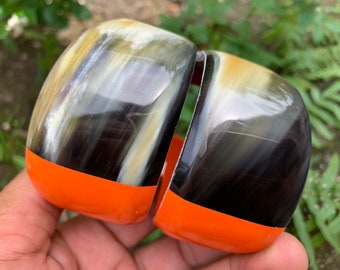 Buffalo Horn Bracelet, Horn Handmade Bangle Bracelet, Horn Jewelry Vietnam, Unique Bangle Bracelet, Gift For Her, Lacquer Horn Bracelet