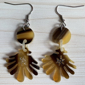 Büffelhorn Ohrringe, Büffelhorn Schmuck, Matisse Ohrringe, Statement Ohrringe, Matisse Inspiration Ohrringe, Hoop Ohrringe