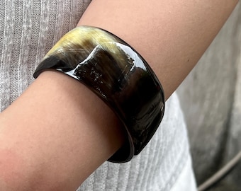 Buffalo Horn Bracelet, Horn Handmade Bangle Bracelet, Horn Jewelry Vietnam, Unique Bangle Bracelet, Gift For Her