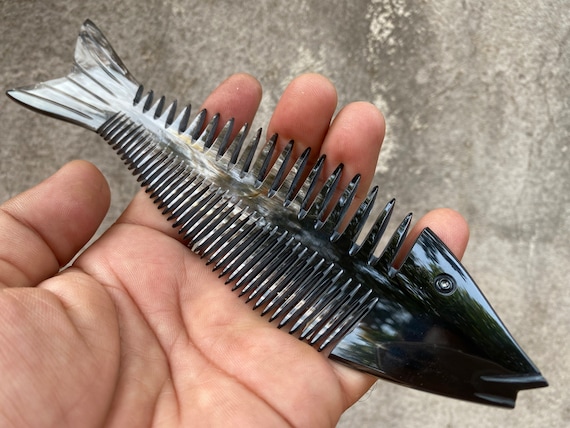 バッファローホーンコーム　ナチュラルホーンコーム　ハンドメイド バッファローホーン コーム 櫛 かっさ 持ち運び ヘアブラシ