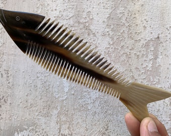 Hair Comb From Buffalo Horn, Comb For Hair, Wedding Comb, Gifts For Her, Mothers Day Gifts, Hairbrush Comb, Comb For Treated Hair, Fish comb