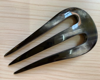 Horn Hair Fork, Buffalo Horn Jewelry, Matiss Hair Fork, Horn Hair Stick, Barrettes & Clips, Hair Forks From Horn, Horn Hairfork
