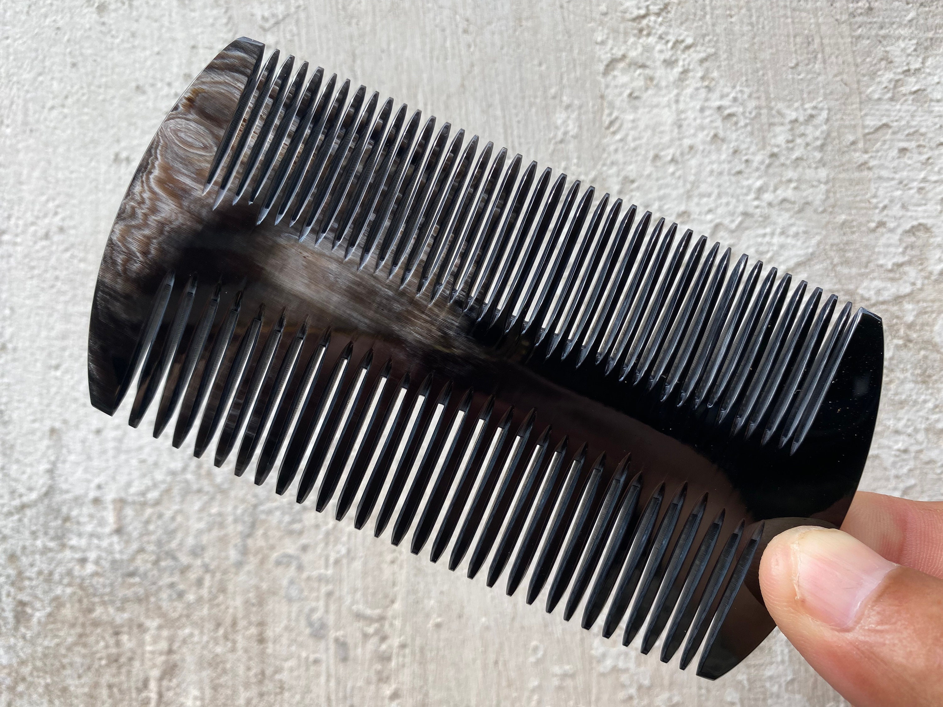 Big Size Dark Color Buffalo Horn Comb, Comb for Hair, Horn Comb, Anti ...