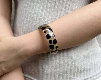 Handmade Buffalo Horn Cuff Bracelet: Vietnam Art Jewelry
