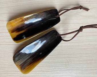1 x Shoe Horn Personalized, Travel Engraved Buffalo Horn, Short Handle Shoe Horn, Gift for Men, Gift for Women, Shoe Horn Small