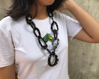 Horn Chain Link Necklace, Buffalo Horn Chain Necklace, Buffalo Horn Necklaces Vietnam, Necklace from Horn, Buffalo Horn Necklace Wholesale