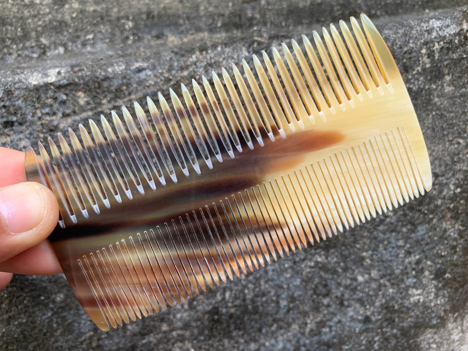 Big Size Buffalo Horn Comb, Comb for Hair, Horn Comb, Anti Static Comb ...