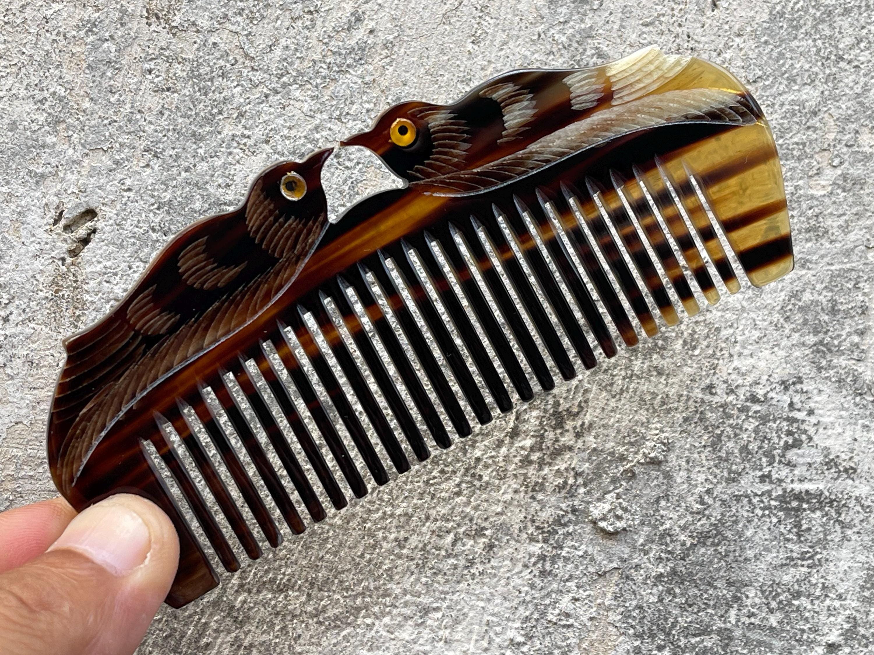 バッファローホーンコーム バッファローホーン鳥毛コーム、ヘア用コーム、ホーンコーム、静電気