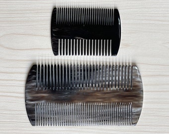 2 x Combs From Buffalo Horn, Buffalo Horn Comb, Comb For Men, Comb For Girls, Comb For Curly Hair, Comb For Beard, Comb For Hair, Beard Comb