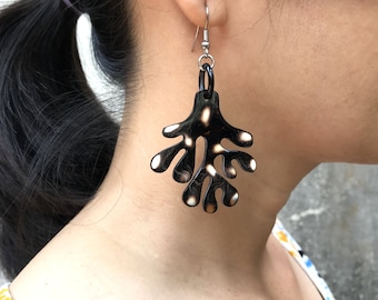 Buffalo Horn Earrings, Long Dangle Earrings, Drop Earrings Gift For Women, Gift For Mom, Nickel-free