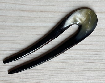 Horquilla de cuerno preciosa, joyería de cuerno de búfalo, horquilla Matiss, palillo de cuerno para el cabello, horquillas de cuerno, horquilla de cuerno para el cabello, horquilla hecha a mano