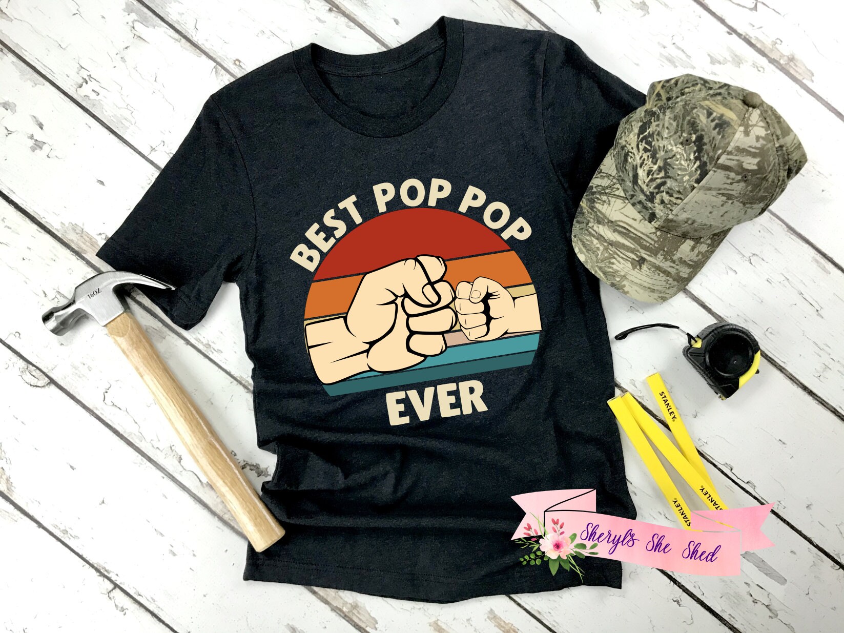 Best Pop Pop Ever SVG Eps PNG Dxf PDF Cricut Silhouette Etsy