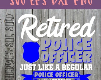 Polizist im Ruhestand SVG PNG DXf EPS