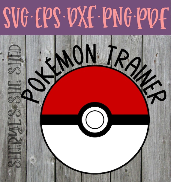 Pokemon Pokeball Monogram Frame SVG Cut File Cricut Clipart Dxf