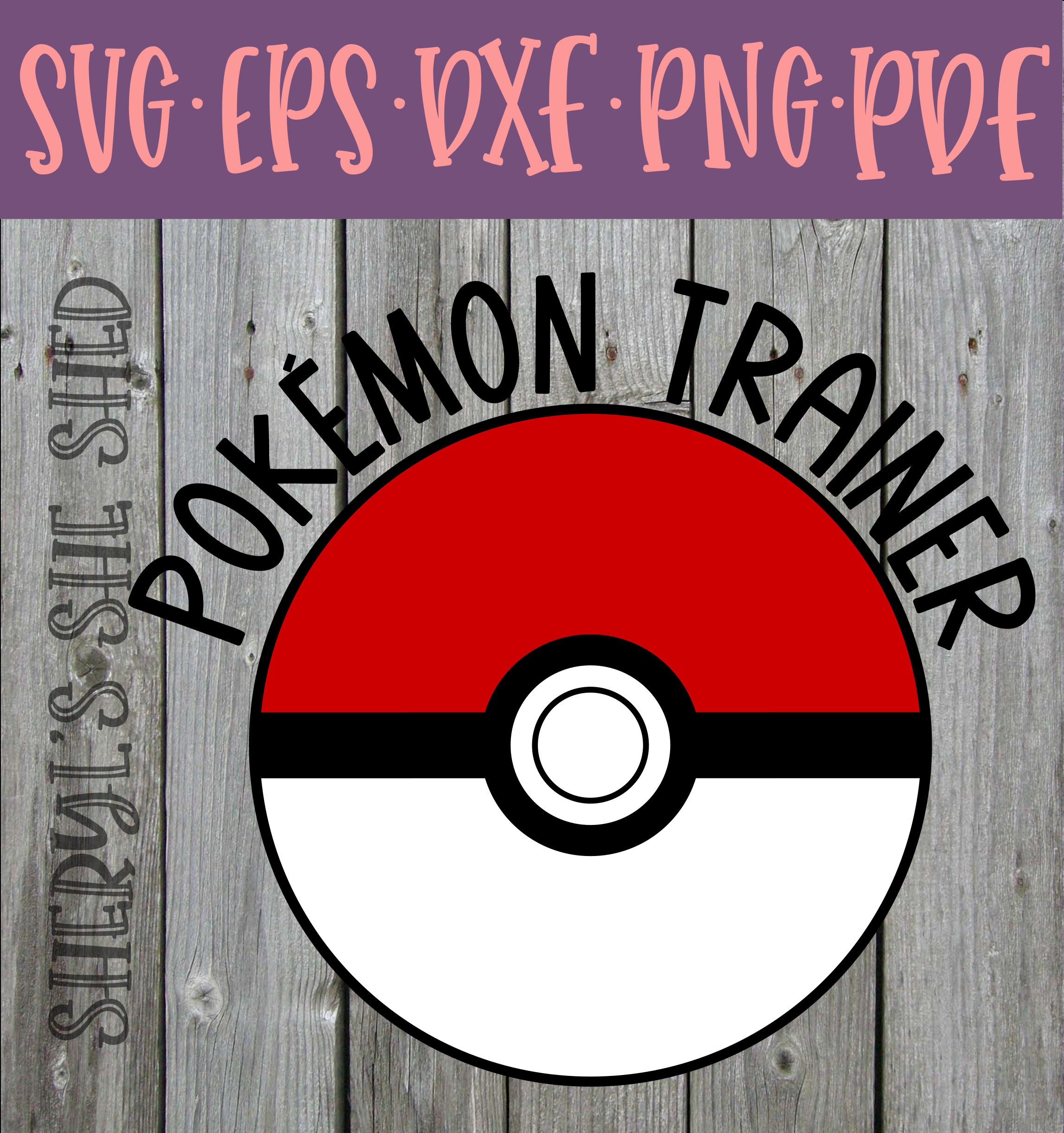 pokeball vector, clipart, silhouette, cricut, dxf, ai, svg, eps