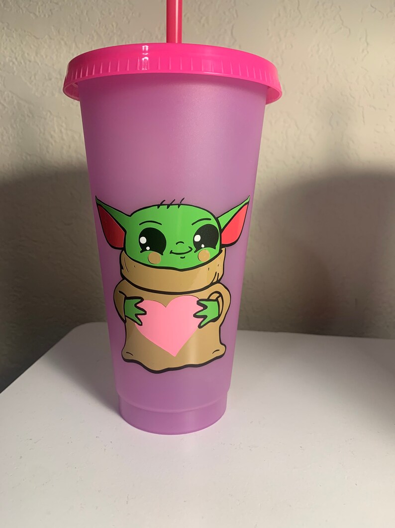 Star Wars Baby Yoda Color Changing Cup With Name Etsy