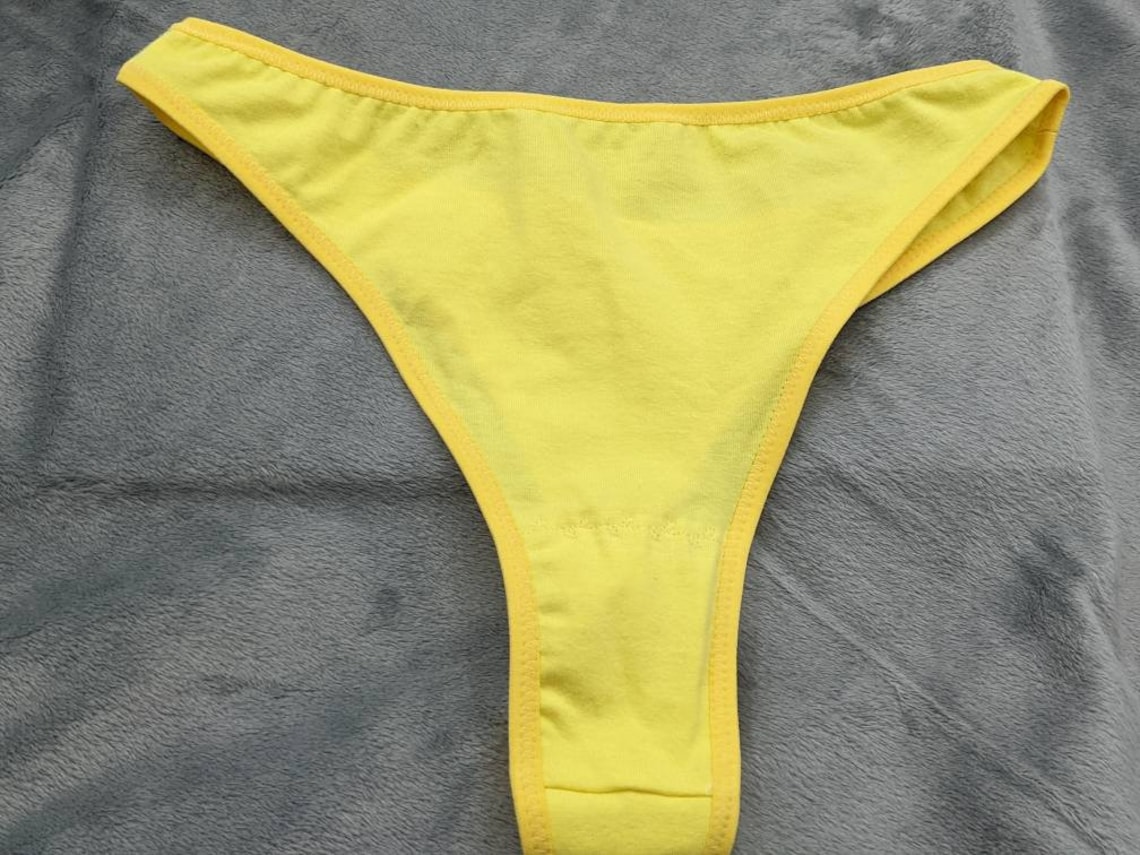 Sunshine Yellow Thong Panties XXS-4X | Etsy