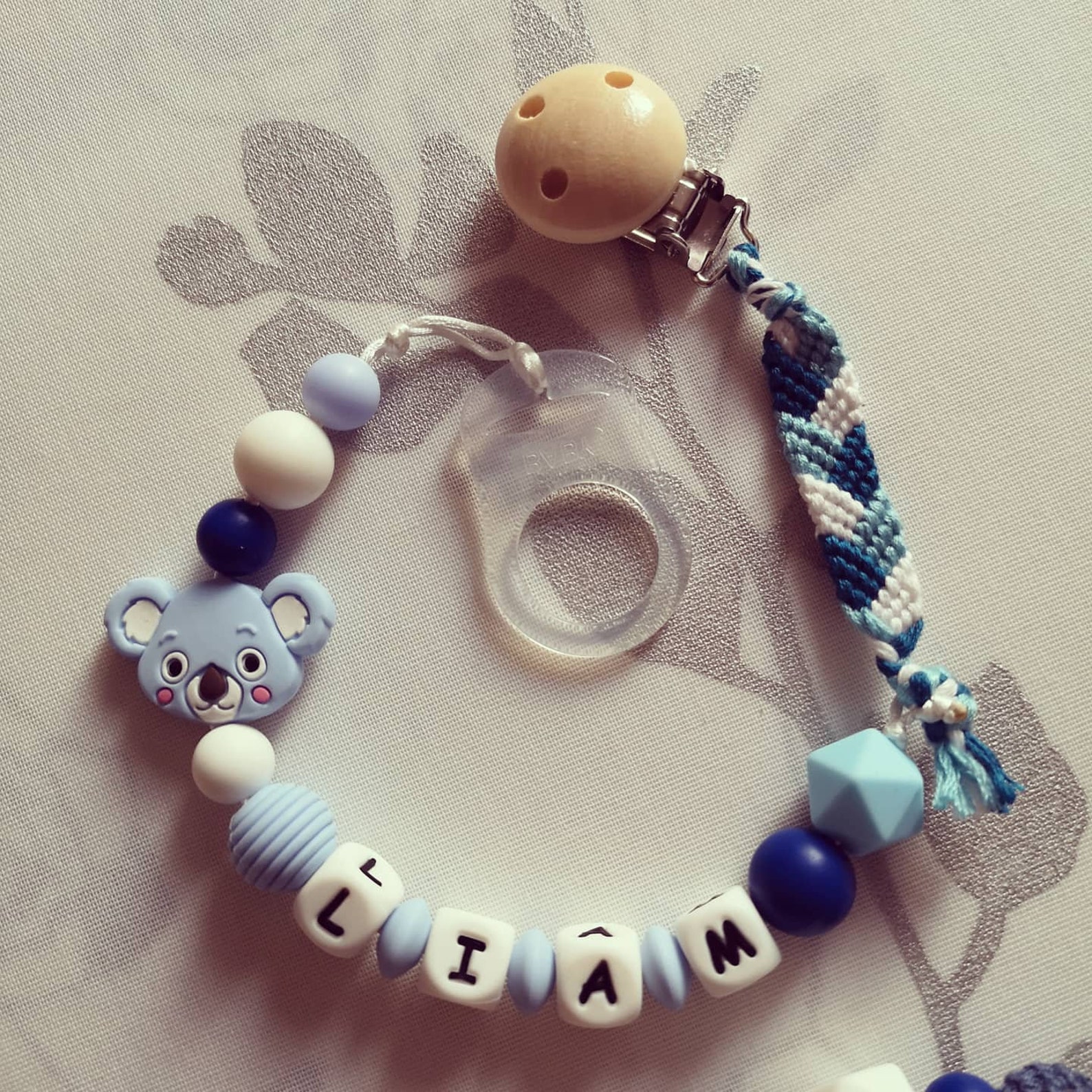 Pacifier chain with or without name Etsy