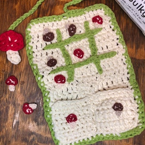 Mushroom Tic-Tac-Toe Portable Game Set CROCHET PATTERN PDF Download image 9
