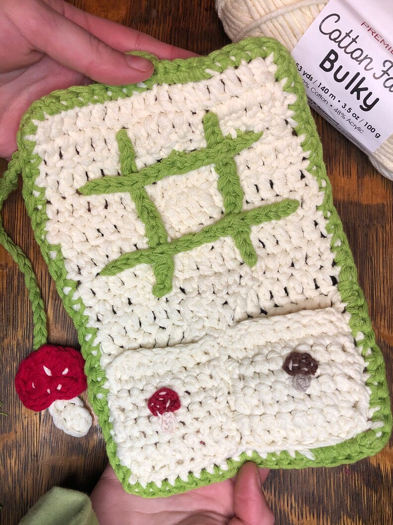 Mushroom Tic-Tac-Toe Portable Game Set CROCHET PATTERN PDF Download image 5