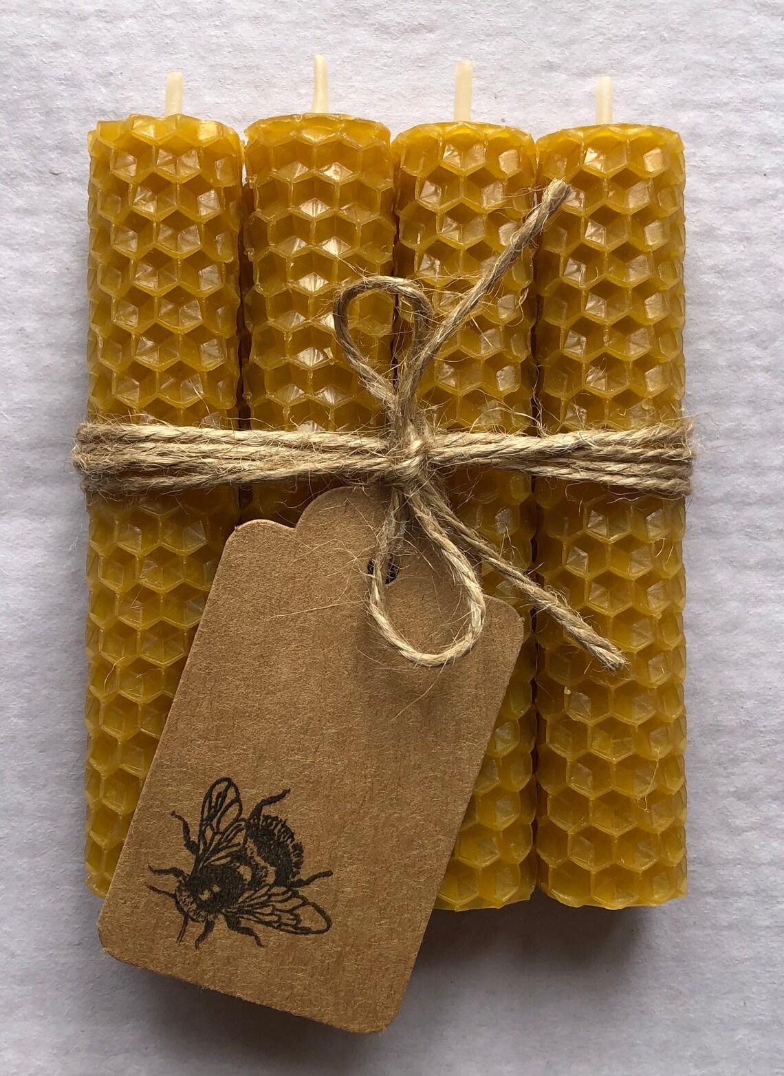 Beeswax Candles Hand rolled with 100 Pure Natural Bees Wax Etsy