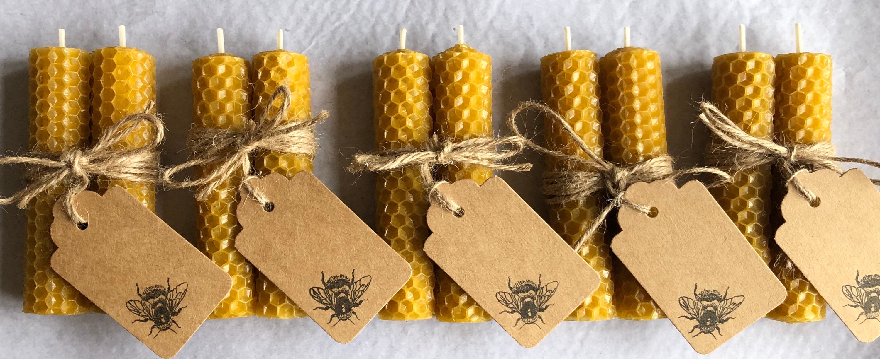 Beeswax Candles Hand rolled with 100 Pure Natural Bees Wax Etsy