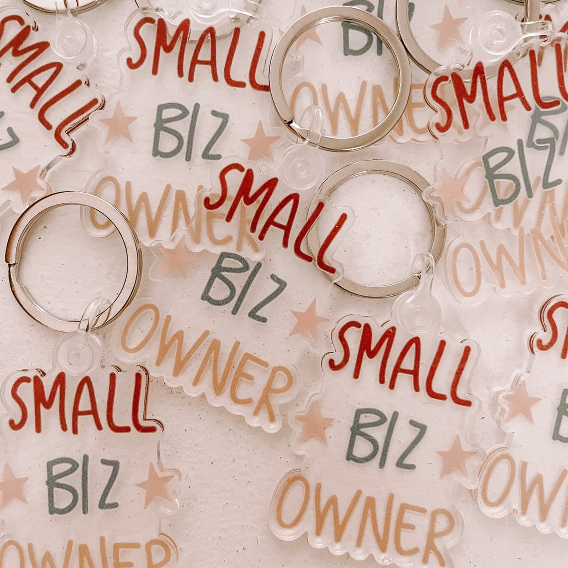 Clear Small Biz Owner Keychain image 0