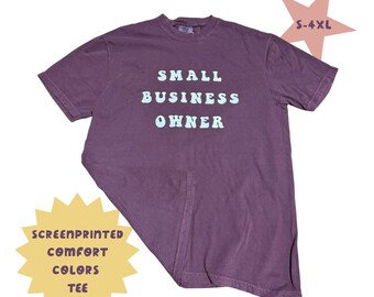Purple Small Business Owner Comfort Colors Tshirt
