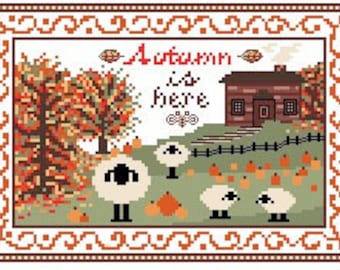 The Pumpkin Patch Cross Stitch Chart (PDF Pattern Only)