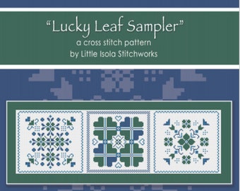 Lucky Leaf Cross Stitch Sampler PDF File Only