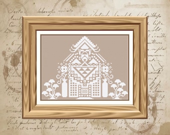 Temple Zen Cross Stitch Pattern - PDF File Only