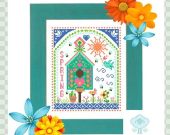 Whimsical Garden Cross Stitch Pattern PDF File Only