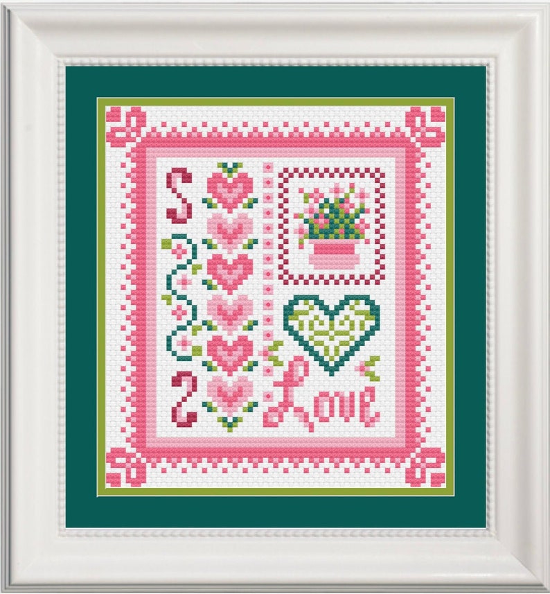 Love Garden Sampler Cross Stitch Pattern PDF Only image 1