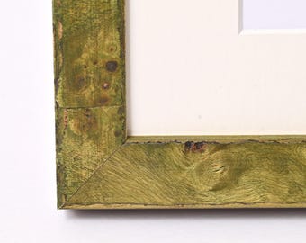 Rustic Veneer With Green Stain And Sloped Profile
