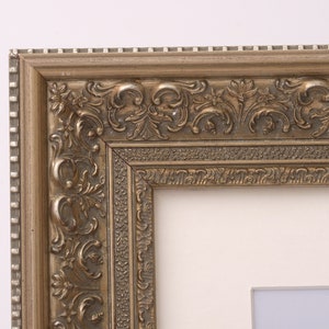 Ornate Antique Silver Color Frame | 8x10 11x14 12x16 | Custom Sizes | Matboard and Acrylic Included