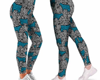 Cow Leggings For Women. Just A Girl Who Loves Cows Farmer Arrow Alphabet. Cow Women Leggings. Yoga Workout Custom Leggings Gift.