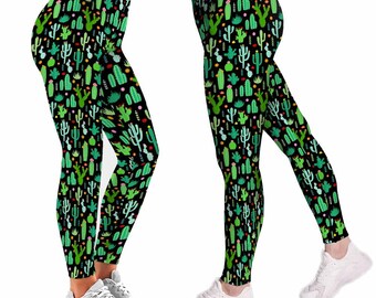 cactus workout leggings