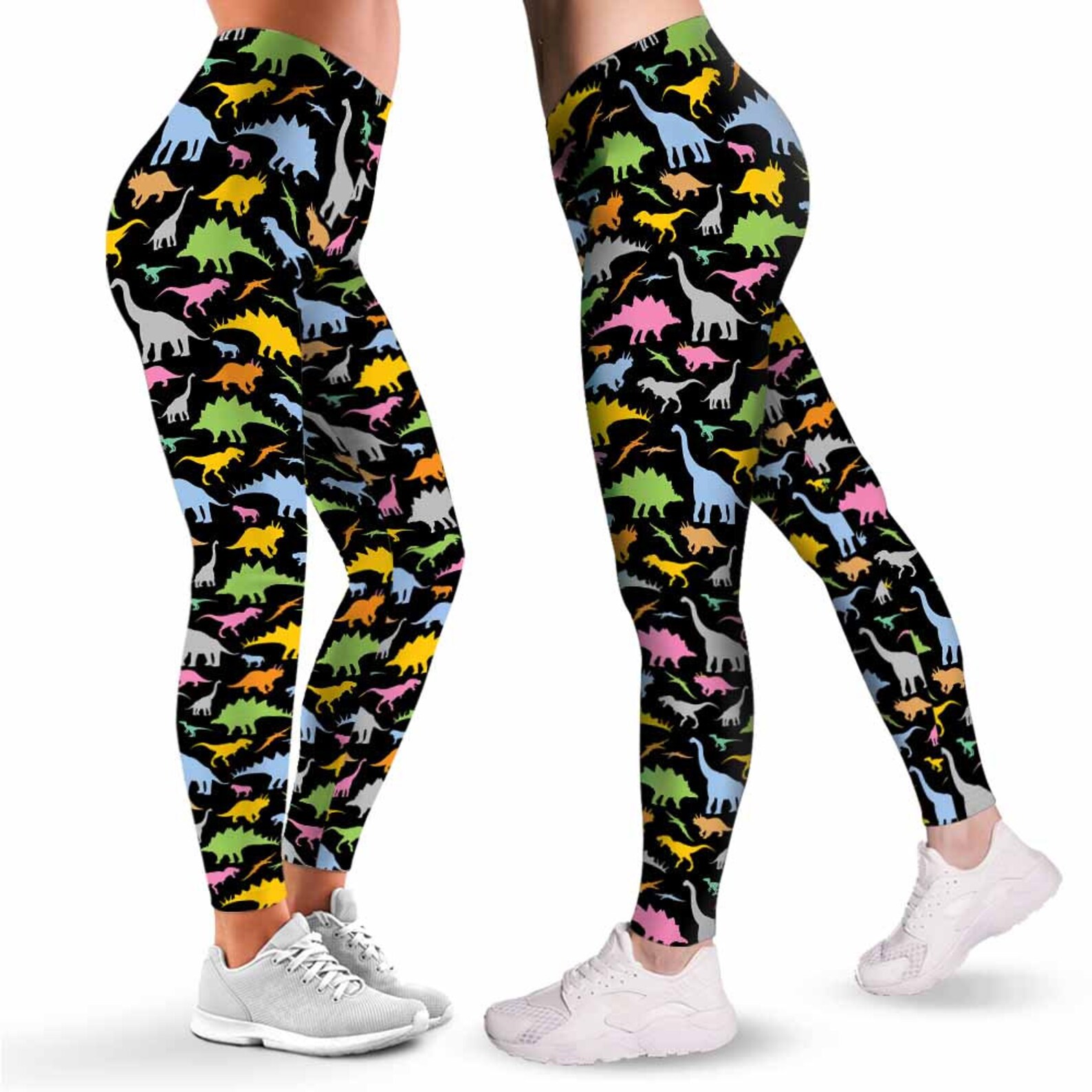 Dinosaur Leggings For Women. Colorful Dinosaur Pattern Etsy 日本