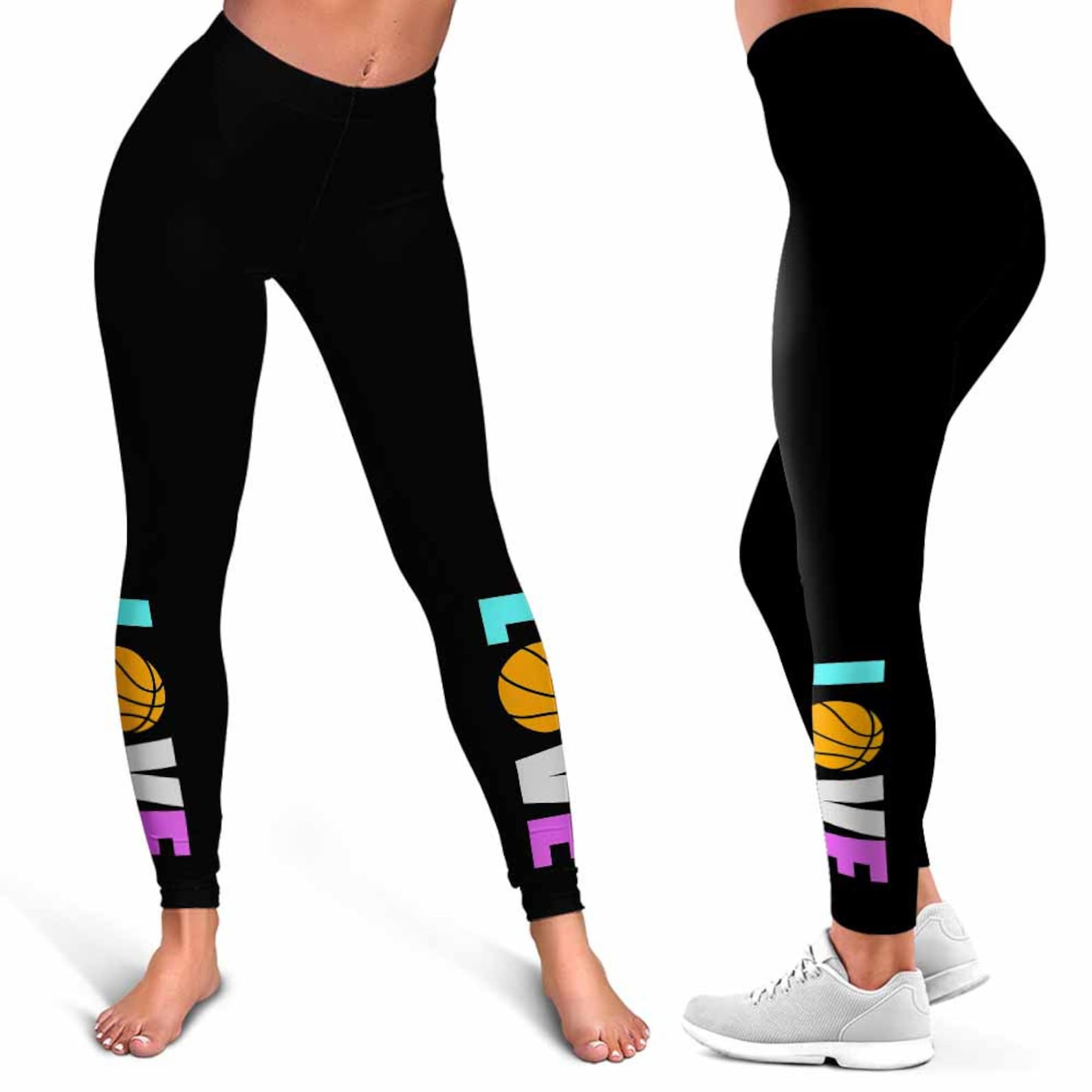 Basketball Leggings for Women. Basketball Love Pattern Printed Etsy
