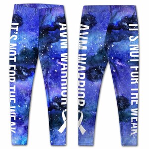 Avm Arteriovenous Malformation Awareness Ribbon Leggings for - Etsy