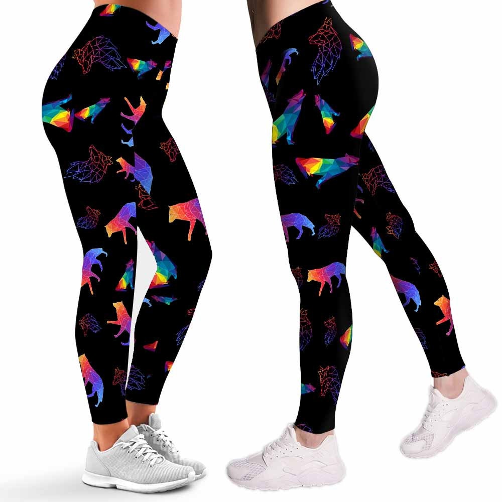 Wolf Leggings for Women. Colorful Wolf Pattern Printed Leggings. Cute Wolf  Women Leggings. Yoga Workout Leggings. Custom Leggings. -  Canada