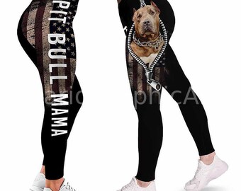 Womens Yoga Pants Pitbull Heads Elastic Workout Running Leggings Pants Womens Yoga Pants Pitbull Heads Elastic Workout Running Leggings Pants