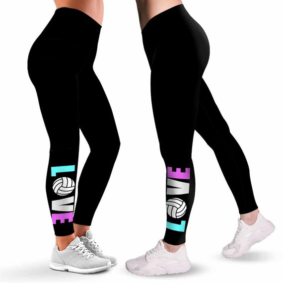 Buy Volleyball Leggings for Women. Volleyball Love Pattern Printed Women  Leggings. Yoga Workout Custom Personalized Gift. Online in India 