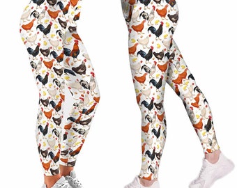 Chicken print leggings Clearance