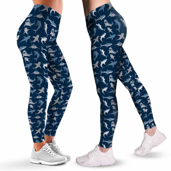 Shark Leggings for Women. Shark Pattern 